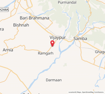 Map of Chak Bahnah, Kashmir