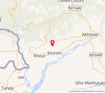Map of Chak Bhagwana, Kashmir