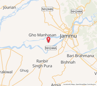 Map of Chak Bhanotre, Kashmir