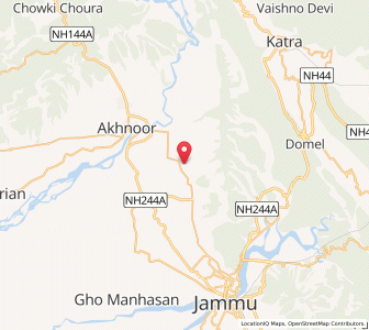 Map of Chak Bowal, Kashmir
