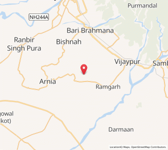Map of Chak Chimna, Kashmir