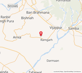 Map of Chak Dunne, Kashmir