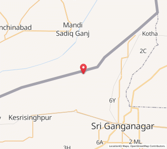 Map of Chak Five, Rajasthan