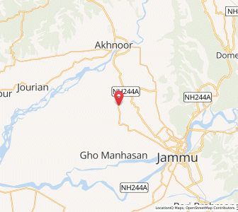 Map of Chak Jafar, Kashmir