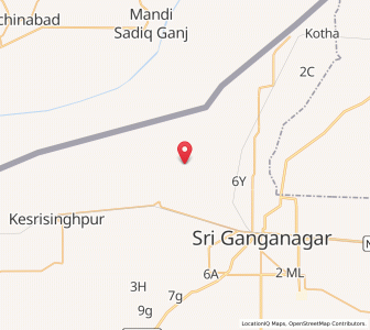 Map of Chak Seven, Rajasthan