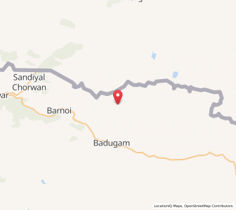 Map of Chak Subhan Mir, Kashmir