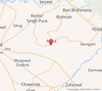 Map of Chak Wazira, Kashmir