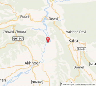 Map of Chakhar, Kashmir