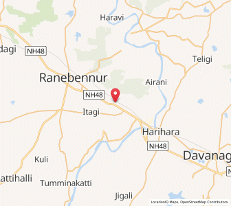 Map of Chalageri, Karnataka