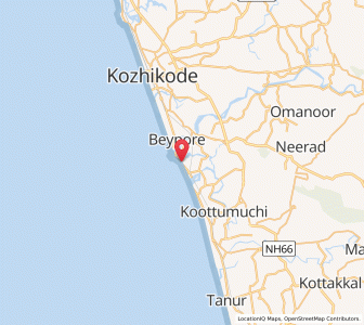 Map of Chaliyar, Kerala