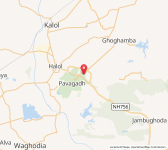 Map of Champaner, Gujarat