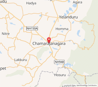 Map of Chamrajnagar, Karnataka