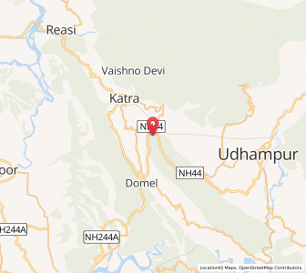 Map of Chanas, Kashmir