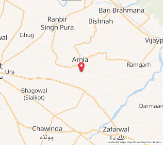 Map of Chanaz, Kashmir