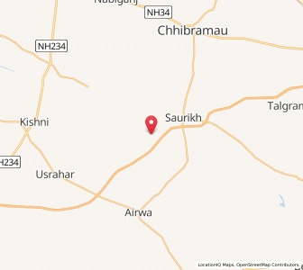 Map of Chandara, Uttar Pradesh