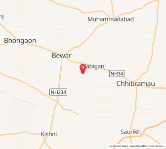 Map of Chandaua, Uttar Pradesh