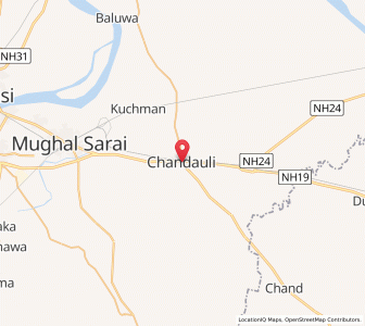 Map of Chandauli, Uttar Pradesh