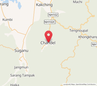 Map of Chandel, Manipur