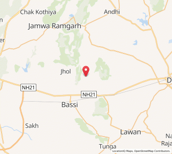 Map of Chandio, Rajasthan