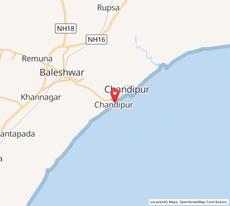 Map of Chandipur, Odisha