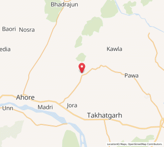 Map of Chandrai, Rajasthan