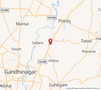 Map of Chandrala, Gujarat