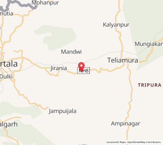 Map of Chandrasadhubari, Tripura