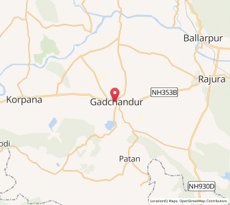 Map of Chandur, Maharashtra