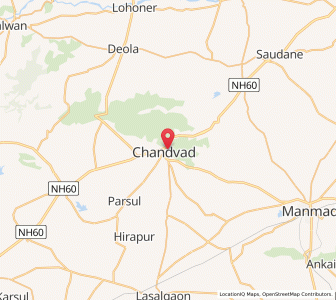 Map of Chandvad, Maharashtra