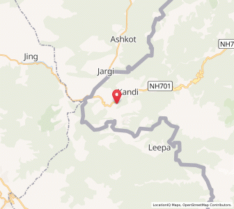 Map of Chanpura Pain, Kashmir
