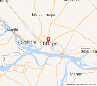 Map of Chapra, Bihar