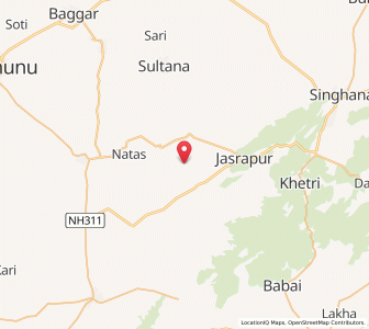 Map of Charavas, Rajasthan