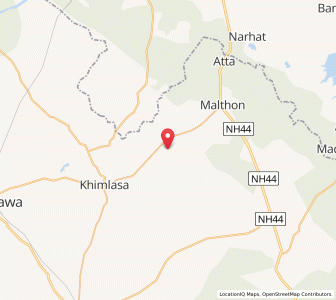 Map of Charoda, Madhya Pradesh