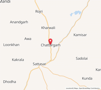 Map of Chattargarh, Rajasthan