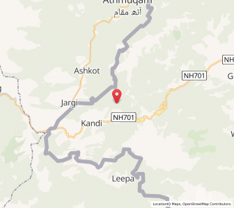 Map of Chattu, Kashmir