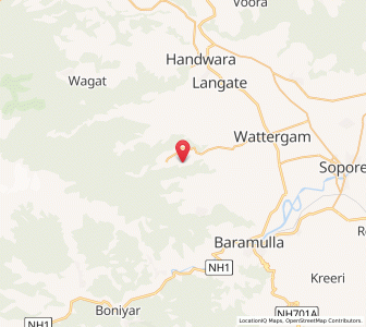 Map of Chatussa, Kashmir
