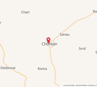 Map of Chauhtan, Rajasthan