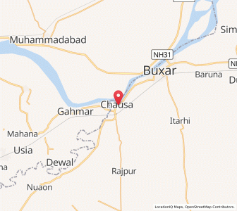 Map of Chausa, Bihar