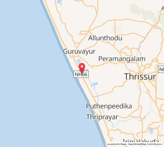 Map of Chavakkad, Kerala