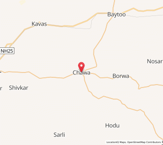 Map of Chawa, Rajasthan