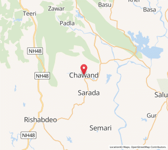 Map of Chawand, Rajasthan