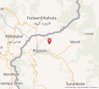 Map of Chechian Bandi, Kashmir