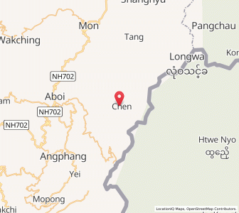 Map of Chen, Nagaland