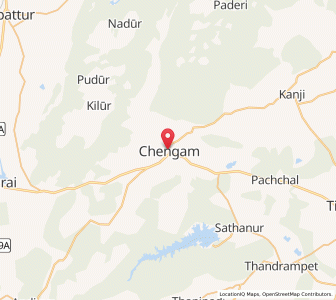 Map of Chengam, Tamil Nadu
