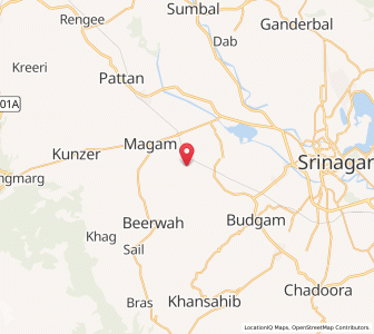 Map of Cherahar, Kashmir