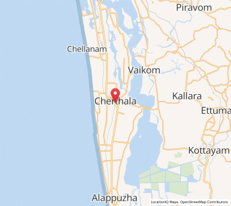 Map of Cherthala, Kerala