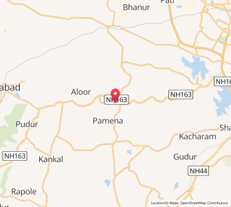Map of Chevella, Andhra Pradesh