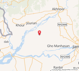Map of Chhanni Tana, Kashmir