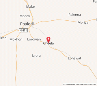 Map of Chhila, Rajasthan