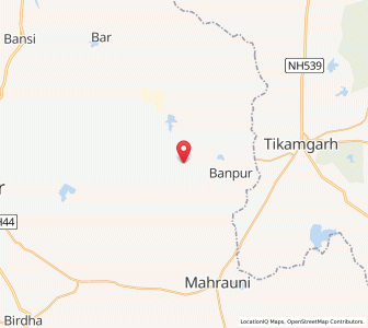 Map of Chhilla, Uttar Pradesh